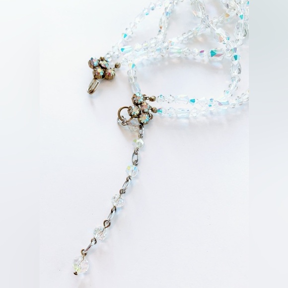 Beautiful Mid-Century Austrian Crystal Beaded Necklace - Picture 9 of 12